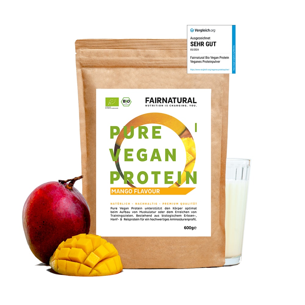 Proteína en polvo vegana ecológica mango sin soja