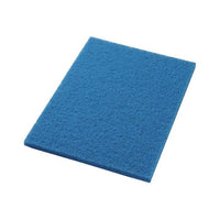 La esponja Twister Pad Azul – Rectangular de Diversey Deutschland GmbH & Co. OHG es una esponja de limpieza rectangular y azul, de textura gruesa, para suelos de piedra, representada en perspectiva plana sobre un fondo blanco.