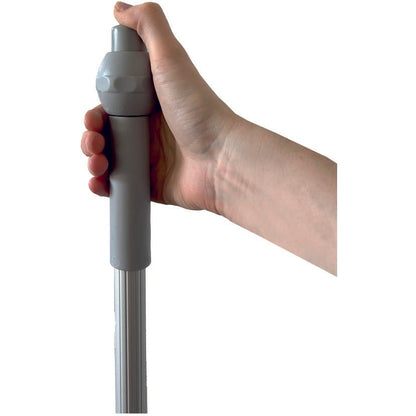 A hand grips the gray handle of an Arcora Ultra Mobile Spray Mop System by Arcora International GmbH (Carton, 1 piece) against a plain white background.