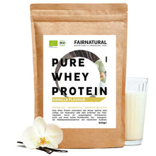 Proteína de suero de leche orgánica en polvo vainilla