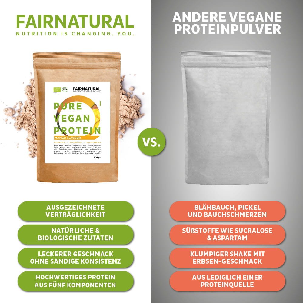 Proteína en polvo vegana ecológica mango sin soja