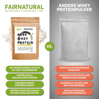 Organic whey protein powder vanilla