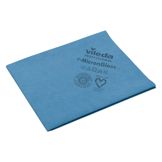 Toalla de vidrio Vileda Professional R -MicrongLass - 50 x 40 cm | Paquete (5 piezas)