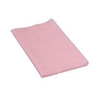 A neatly folded pink cloth napkin, reminiscent of a smooth Vileda 101 High Performance Size 2 dusting cloth, is displayed against a white background. Its rectangular shape emphasizes its elegant simplicity, making it ideal for any dry-cleaning environment at Vileda GmbH.