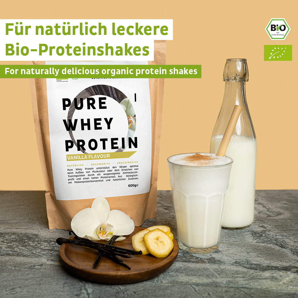 Organic whey protein powder vanilla