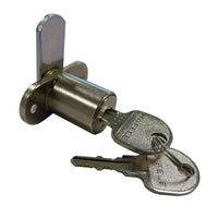 The image shows a Novocal cylinder lock for a door or drawer (1 piece) with two keys in the lock, attached to a metal ring. The Novocal cylinder lock set is set against a white background.