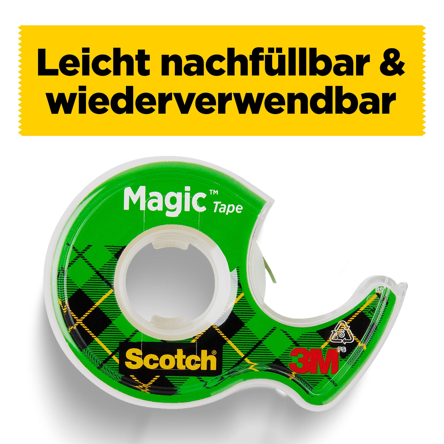 Scotch® Magic™ Unsichtbares Klebeband 8-1915R3/2 von 3M Deutschland GmbH: Aktionspackung mit 2 Rollen (19 mm x 15 m) plus 1 GRATIS-Rolle, im nachfüllbaren Kunststoff-Dispenser. Perfekt für Büro und Bastelprojekte.