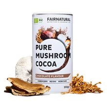 Cacao en polvo con setas ecológicas