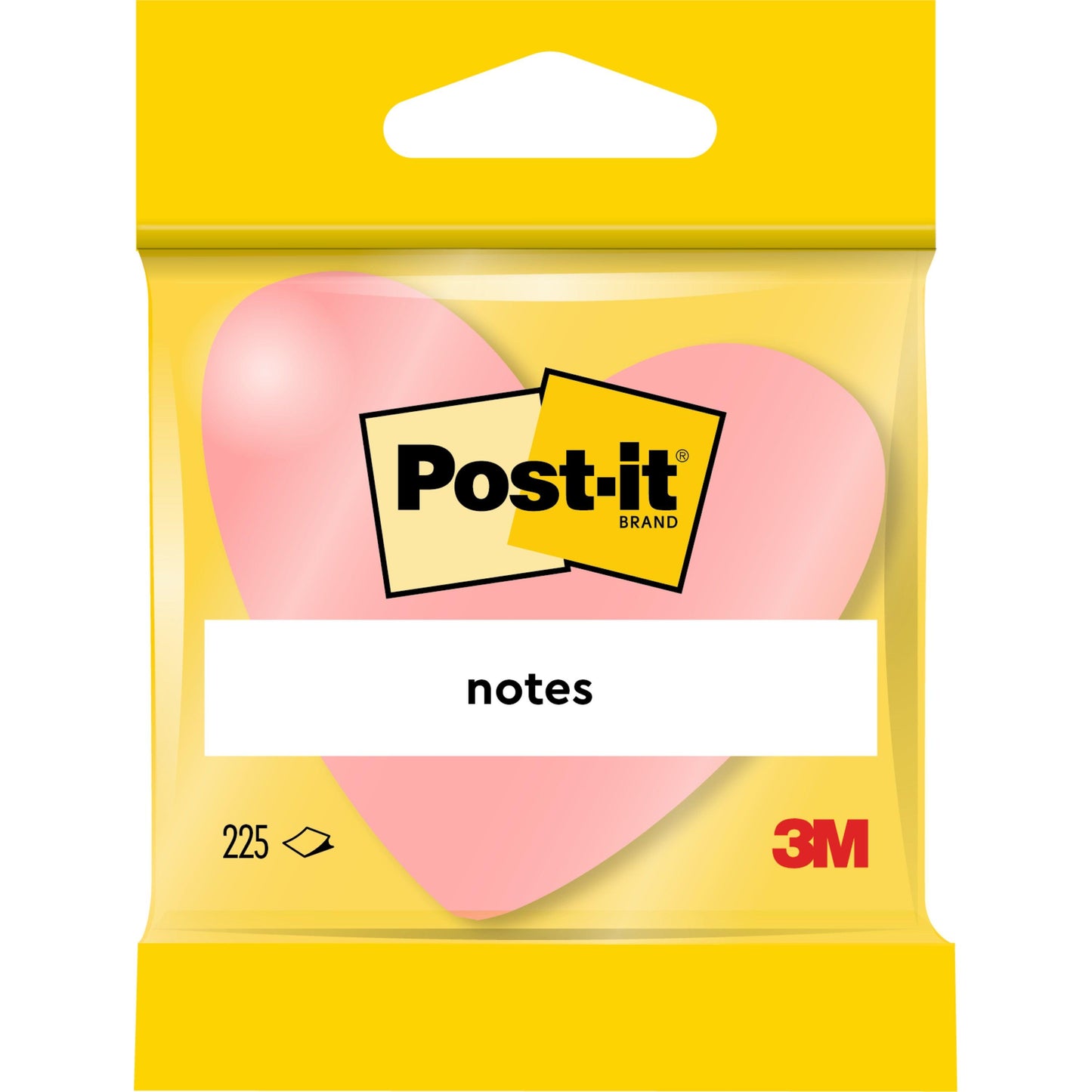 Eine Packung Post-it® Notes, herzförmig und rosa (70x70mm), 225 Blatt pro Block, von 3M Deutschland GmbH - perfekt für kreative Geschenkdekoration. Mit PEFC-Zertifizierung (SGSCH-PEFC-COC-110078).