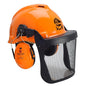 Combinación forestal 3M™, casco de seguridad G3000 en naranja, orejeras H31, montura FH1 y visera de malla 5C, KWF, G3000MOR31FH15C FPA | Paquete (1 pieza)