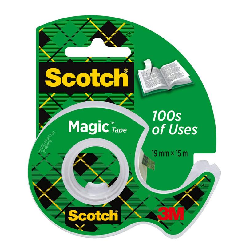 Scotch® Magic™ selvklebende clipstrip, kule farger, 19 mm x 19 m, 2 x 12 ruller | Pakke (1 rull)