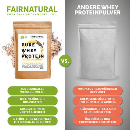 Plátano en polvo de proteína de suero orgánico