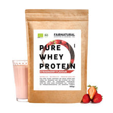 Proteína de suero de leche orgánica en polvo fresa