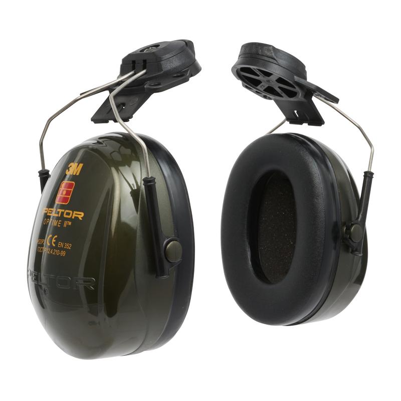 Orejeras 3M™ PELTOR™ Optime™ II, verdes, soporte para casco, H520P3E-410-GQ | Paquete (1 pieza)
